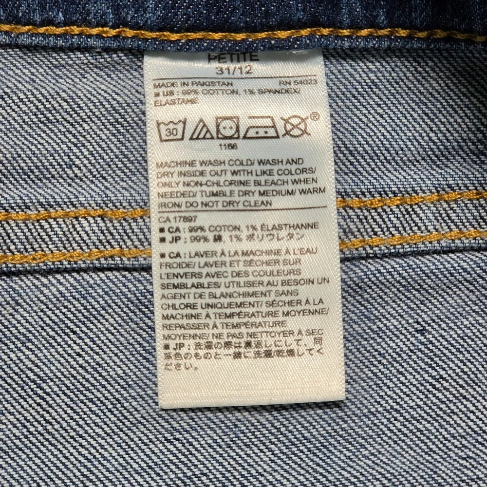 Jeans Banana Republic 31/12 Women Blue‎ Excellent Curvy Girlfriend Distressed